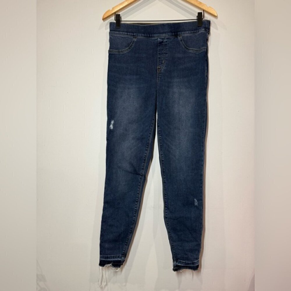 SPANX Distressed Ankle Skinny Jeans size L - Picture 3 of 9